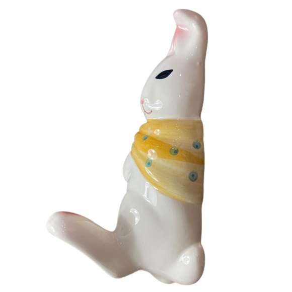 Bunny Rabbit with scarf wall hanging hook Easter spring decor - Picture 3 of 4